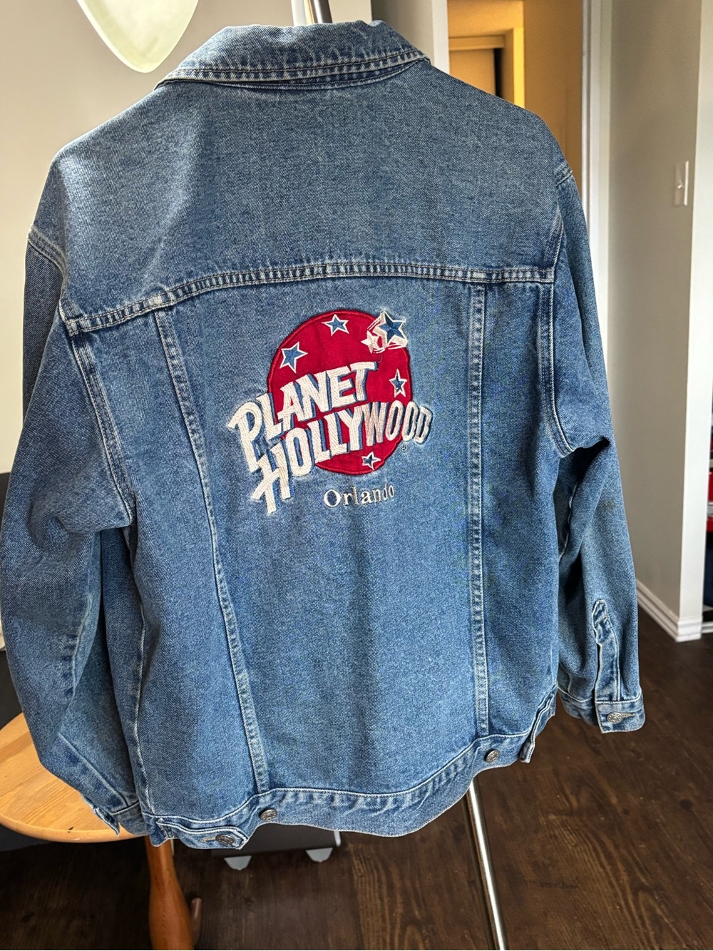 Vintage Planet Hollywood Orlando Oversized Denim Jacket